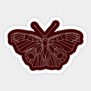 Butterfly - black and white lines Sticker